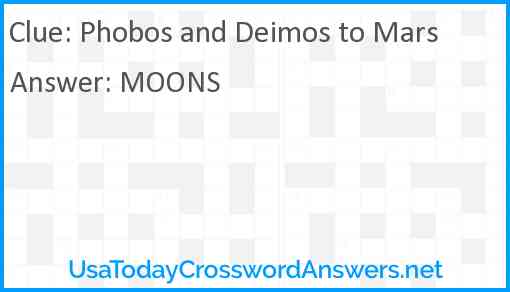 Phobos and Deimos to Mars Answer