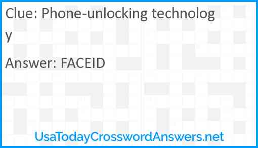 Phone-unlocking technology Answer