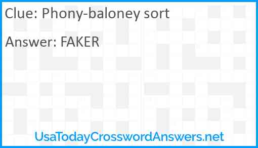 Phony-baloney sort Answer