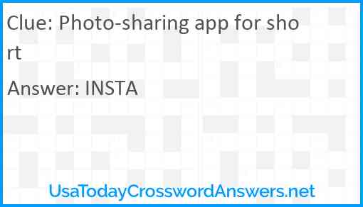 Photo-sharing app for short Answer