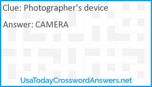 Photographer's device Answer