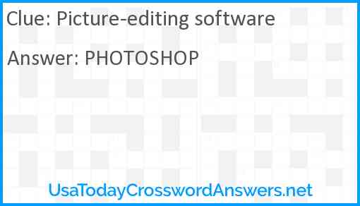 Picture-editing software Answer