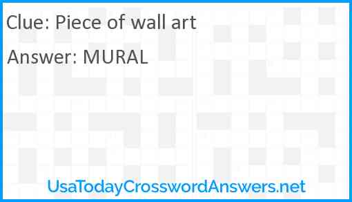 Piece of wall art Answer