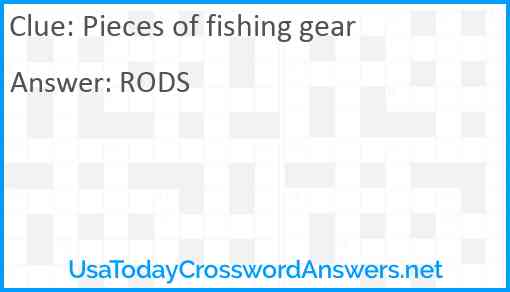 Pieces of fishing gear Answer