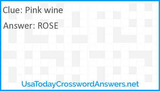 Pink wine Answer