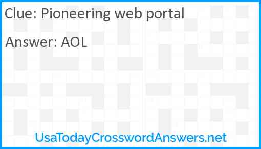 Pioneering web portal Answer