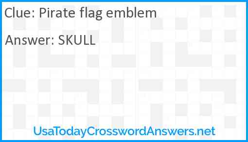 Pirate flag emblem Answer