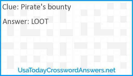 Pirate's bounty Answer