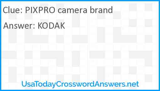 PIXPRO camera brand Answer