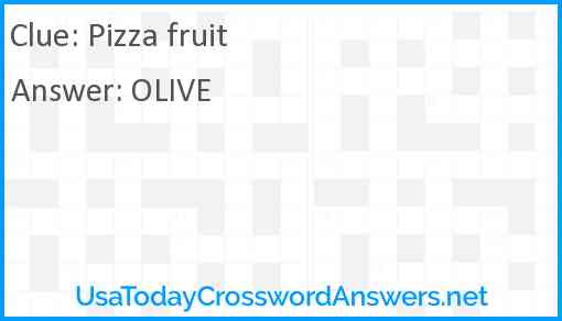Pizza fruit Answer