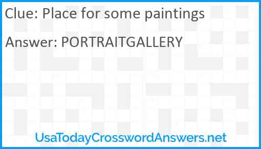 Place for some paintings Answer