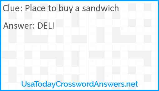Place to buy a sandwich Answer