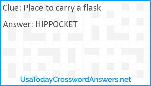 Place to carry a flask Answer