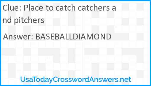 Place to catch catchers and pitchers Answer