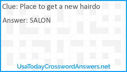 Place to get a new hairdo Answer