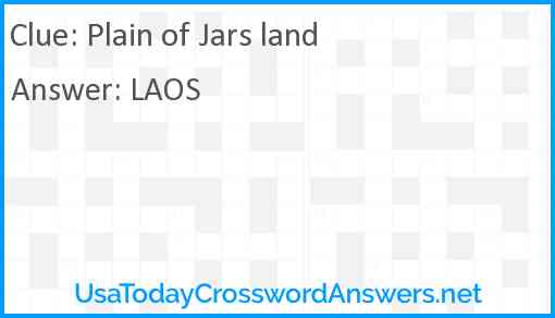 Plain of Jars land Answer