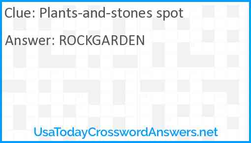 Plants-and-stones spot Answer