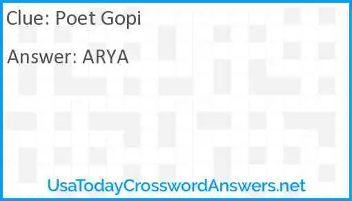 Poet Gopi Answer