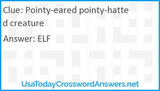 Pointy-eared pointy-hatted creature Answer
