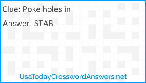 Poke holes in Answer