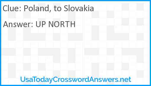 Poland, to Slovakia Answer