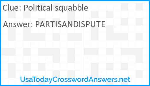 Political squabble Answer
