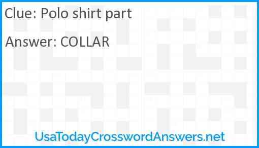 Polo shirt part Answer