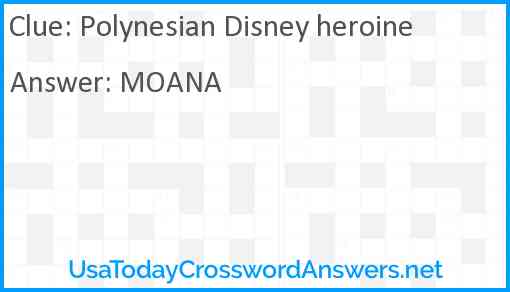 Polynesian Disney heroine Answer