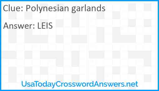 Polynesian garlands Answer