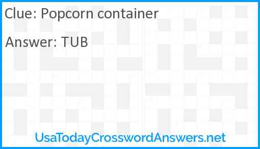 Popcorn container Answer