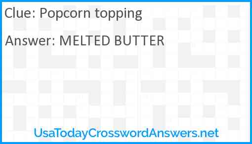 Popcorn topping Answer