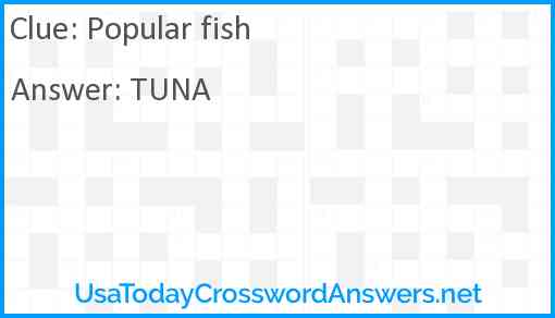 Popular fish Answer