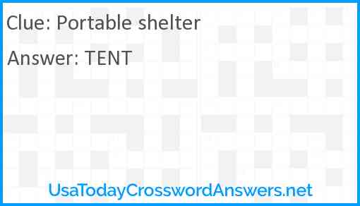 Portable shelter Answer