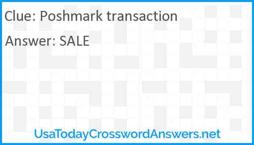 Poshmark transaction Answer