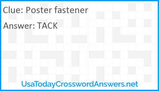 Poster fastener Answer