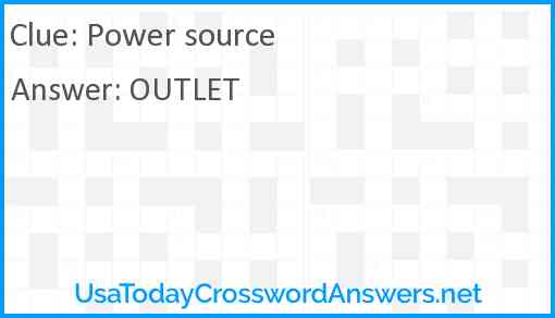 Power source Answer