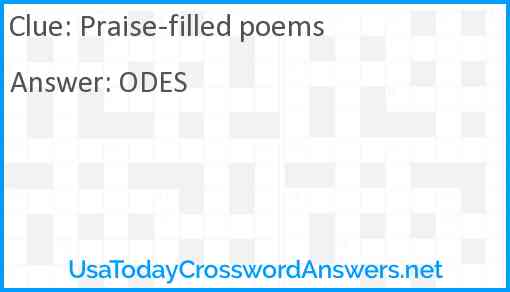 Praise-filled poems Answer