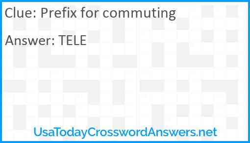 Prefix for commuting Answer