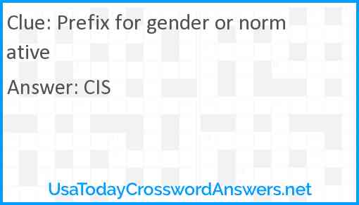 Prefix for gender or normative Answer