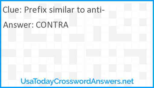 Prefix similar to anti- Answer