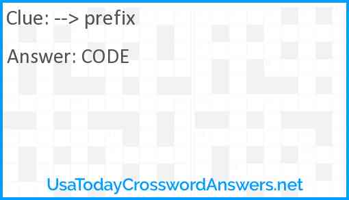 --> prefix Answer