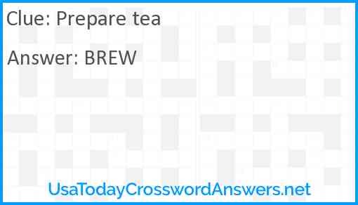 Prepare tea Answer