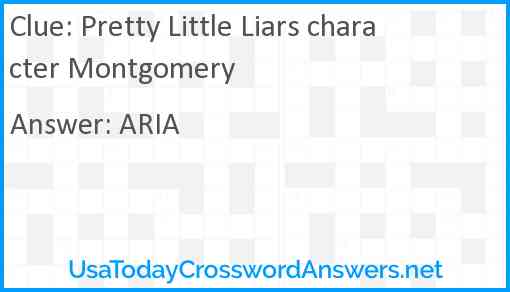 Pretty Little Liars character Montgomery Answer
