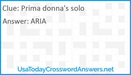 Prima donna's solo Answer