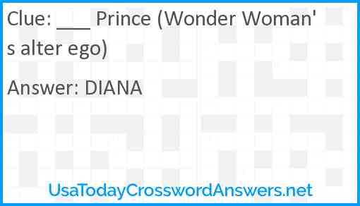 ___ Prince (Wonder Woman's alter ego) Answer