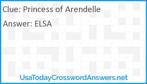 Princess of Arendelle Answer