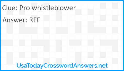 Pro whistleblower Answer