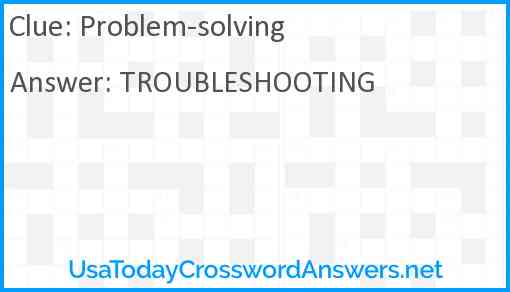 Problem-solving Answer