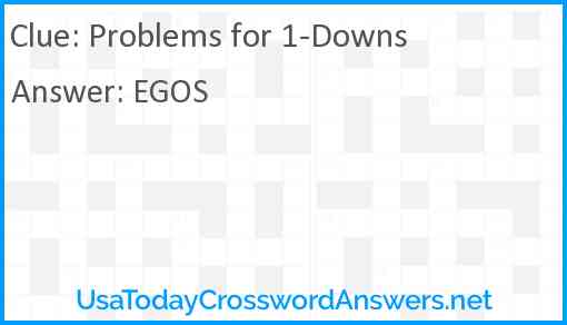 Problems for 1-Downs Answer