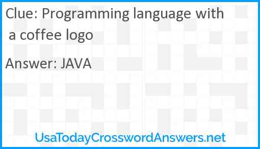 Programming language with a coffee logo Answer